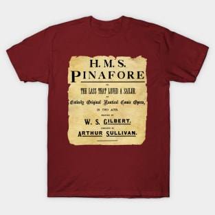HMS Pinafore 1879 Song Book Cover For Dark Backgrounds T-Shirt